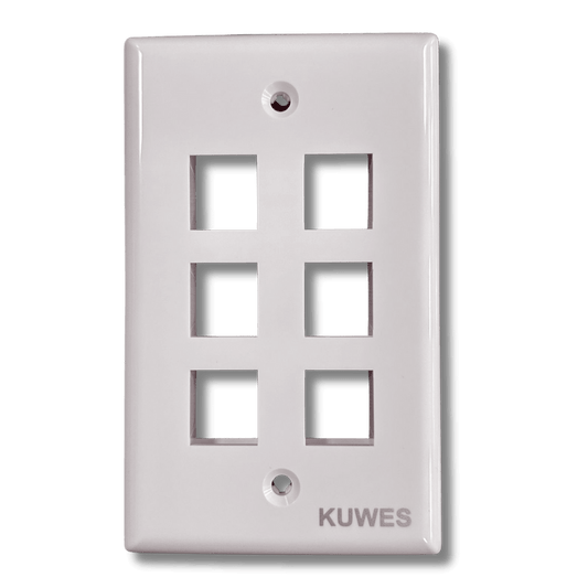 Tapa de pared de 6 puertos Kuwes AKL-25-3006-29 - LA CASA DEL TELEFONO