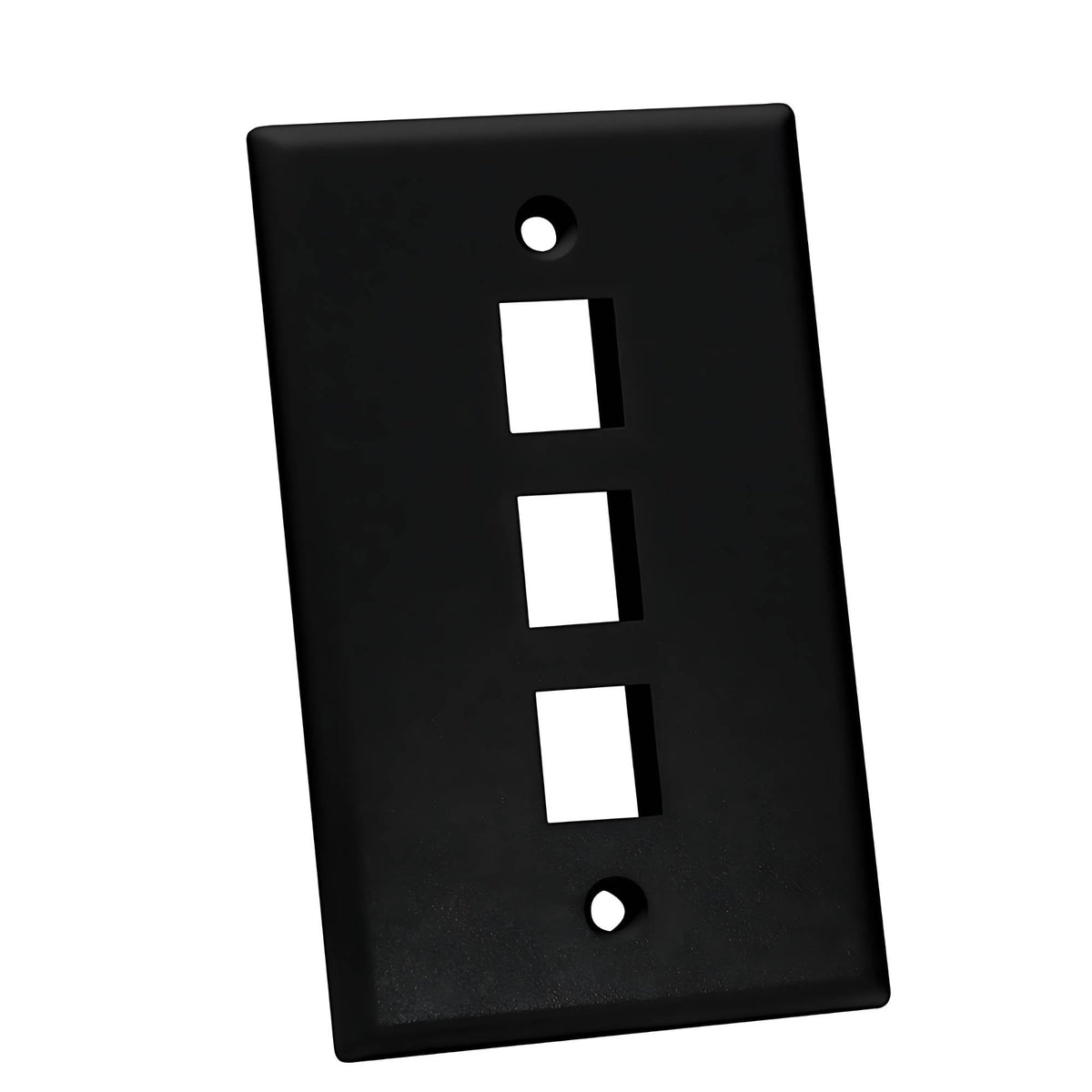 Tapa de pared Keystone 3 Puertos Negra Quest NFP-1031 – Faceplate de Red UL - LA CASA DEL TELEFONO