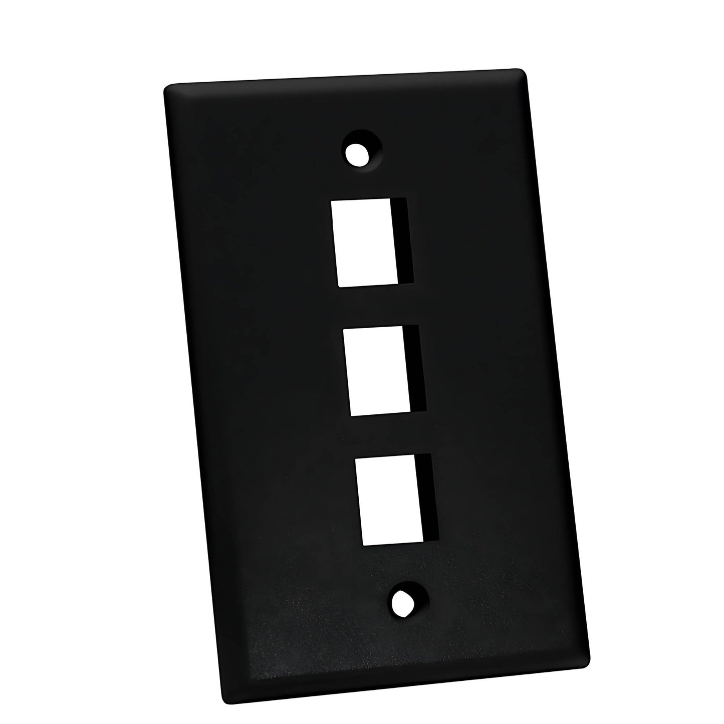 Tapa de pared keystone 3 puertos negra quest nfp-1031 faceplate red panama