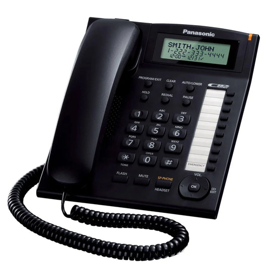 Teléfono Fijo Panasonic KX-TS880 con Identificador de Llamadas - LA CASA DEL TELEFONO