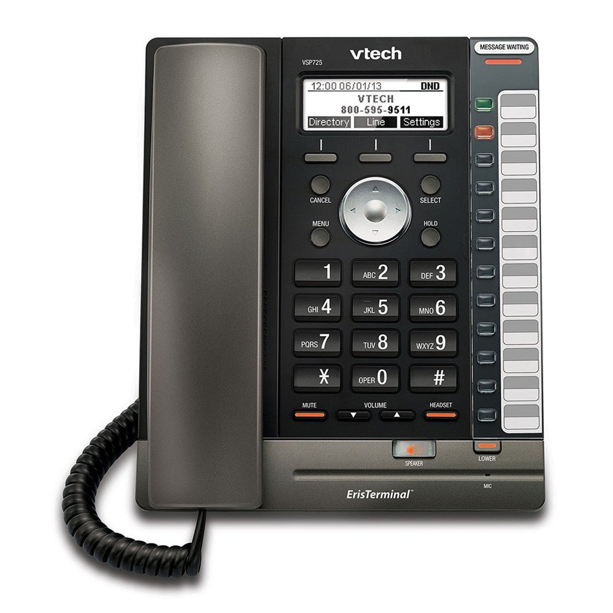 Teléfono IP 3 cuentas SIP 2 puertos 10/100 Mbps, PoE Vtech VSP725 - LA CASA DEL TELEFONO