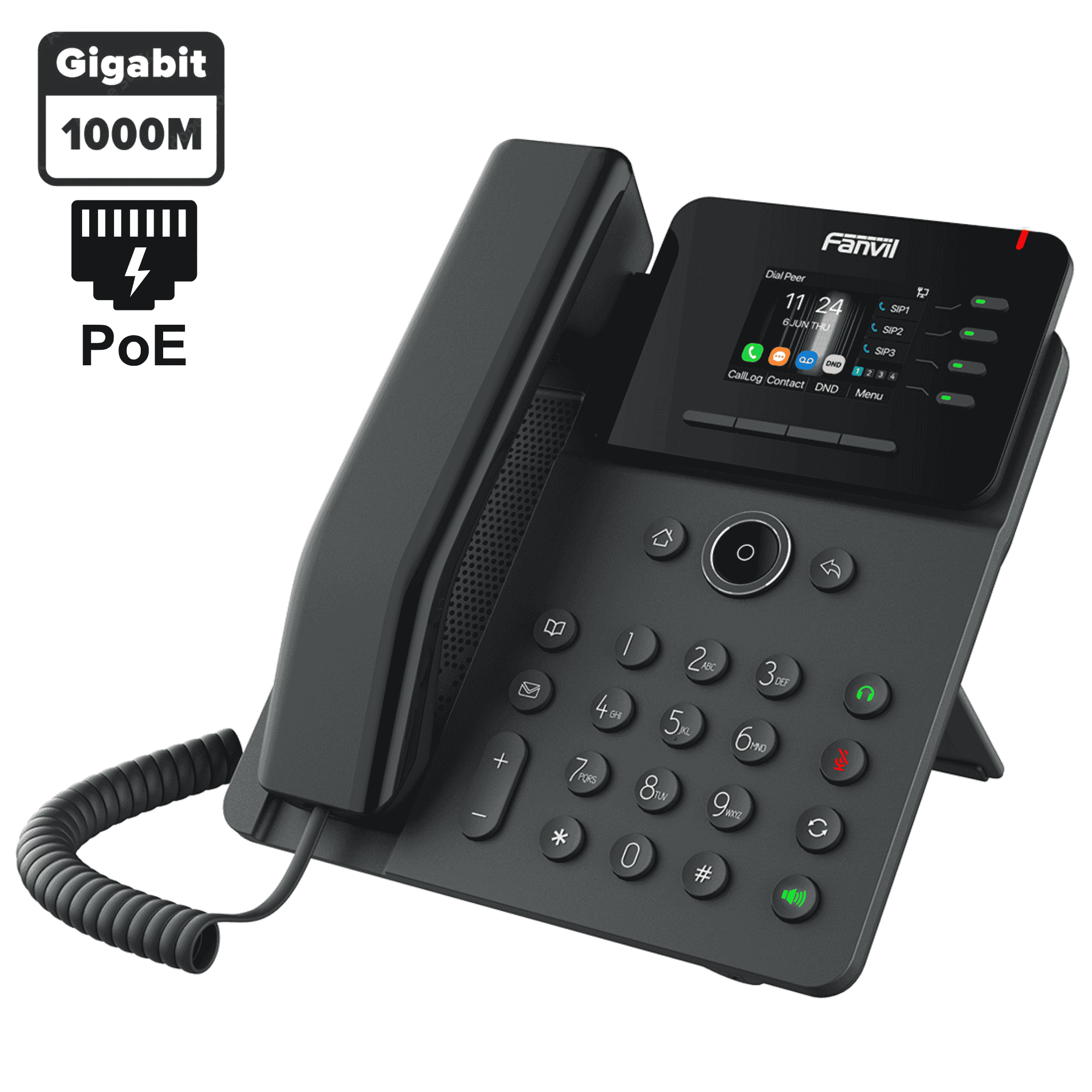 Teléfono IP 4 cuentas SIP Gigabit PoE Fanvil V61G - LA CASA DEL TELEFONO