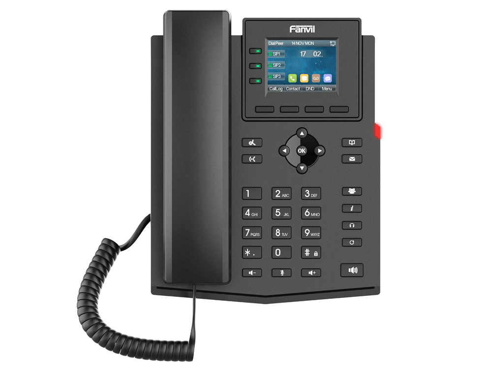 Teléfono IP de 4 cuentas SIP, PoE Fanvil X303G - LA CASA DEL TELEFONO