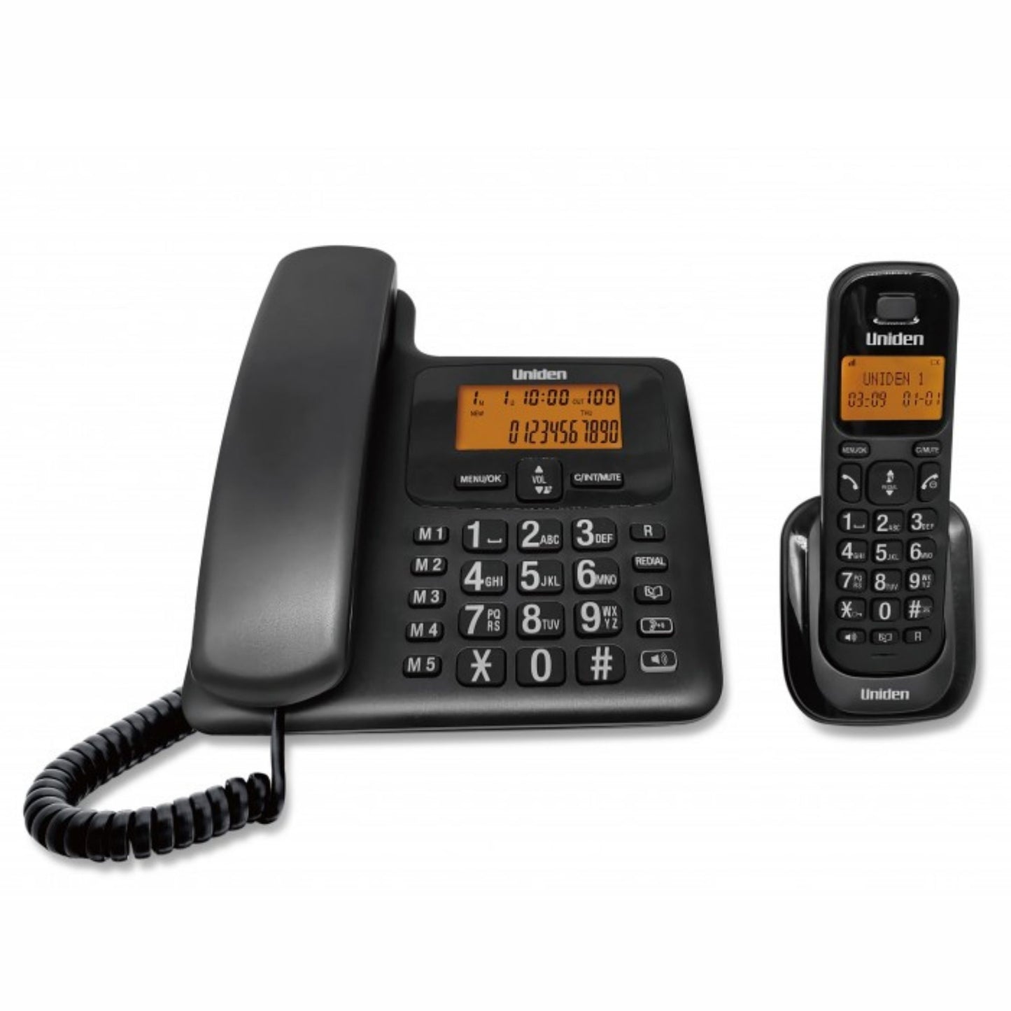 telefono inalambrico y fijo uniden at4505