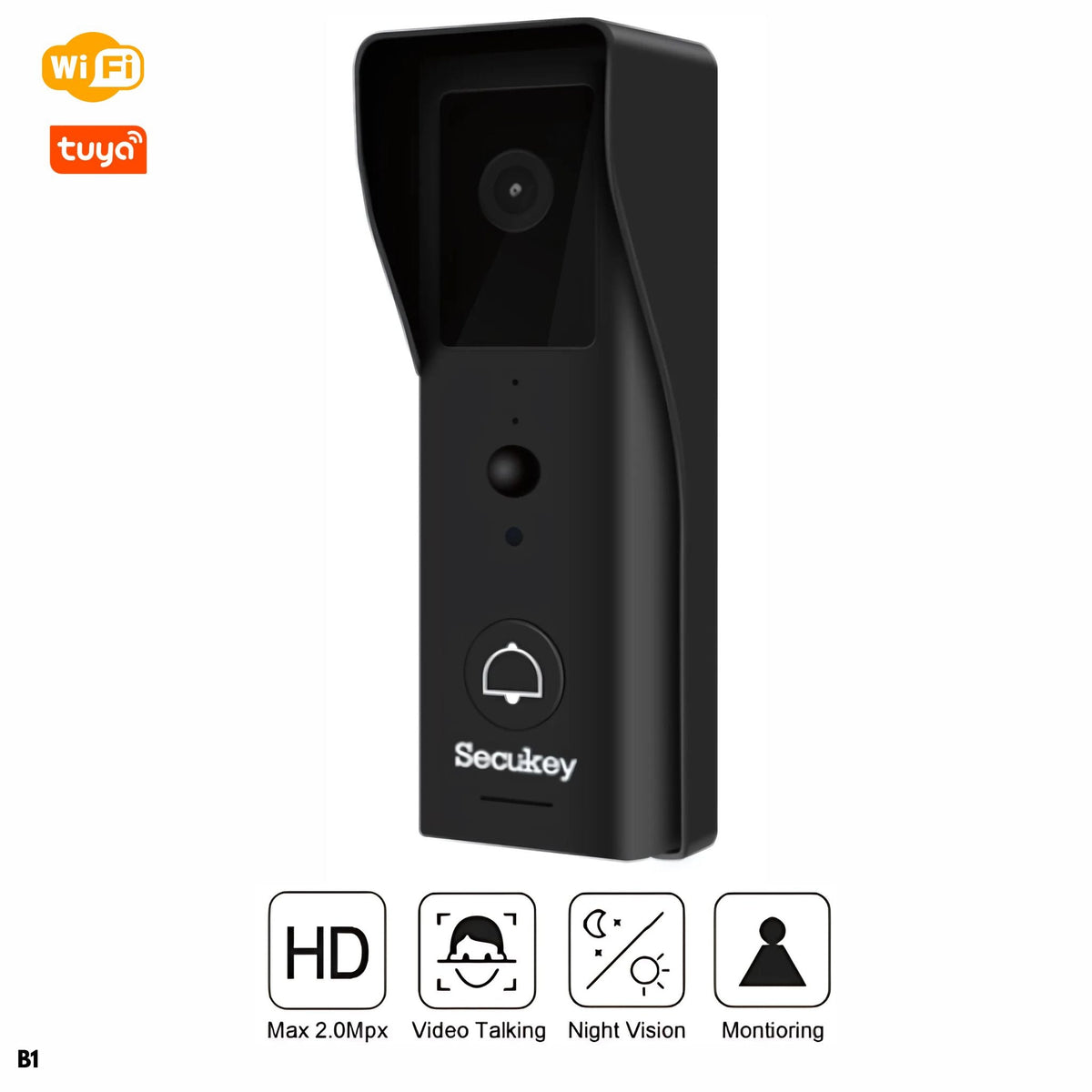 Timbre con video inalámbrico Secukey B1 - LA CASA DEL TELEFONO
