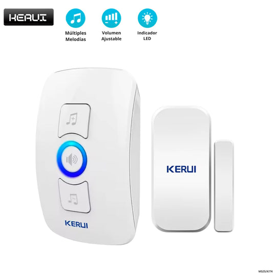 Timbre inalámbrico KERUI M525 mini kit puerta o ventana 