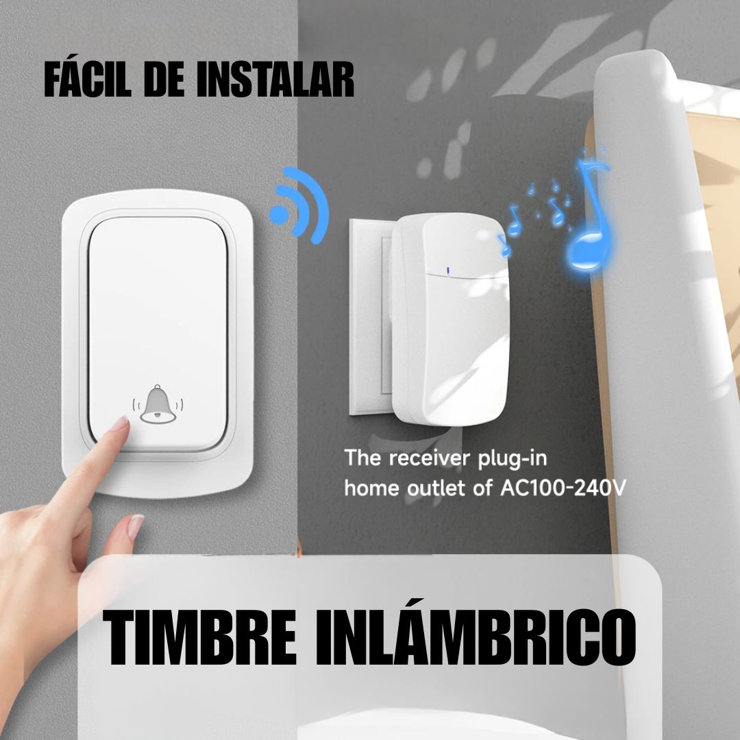 Timbre Inalámbrico 1 Transmisor y 2 Receptores