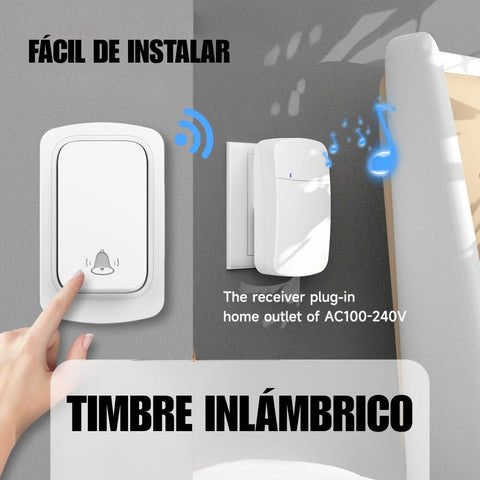 Timbre Inalámbrico 1 Transmisor y 2 Receptores
