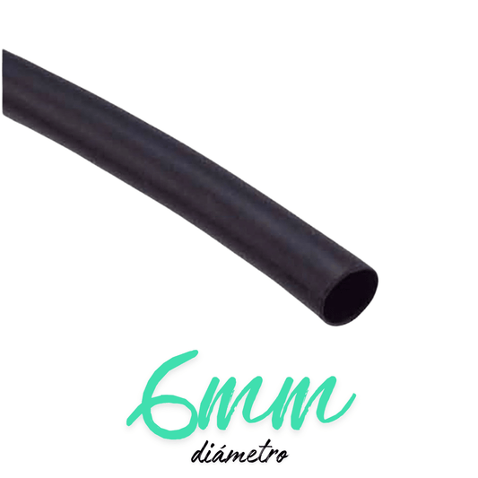 Tubo Termoencogible 6mm Negro MIYAKO RSFR-H6BK - LA CASA DEL TELEFONO