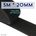 Velcro para Cable Negro 20mm x 5m Kuwes Grip KRGT-2005BK
