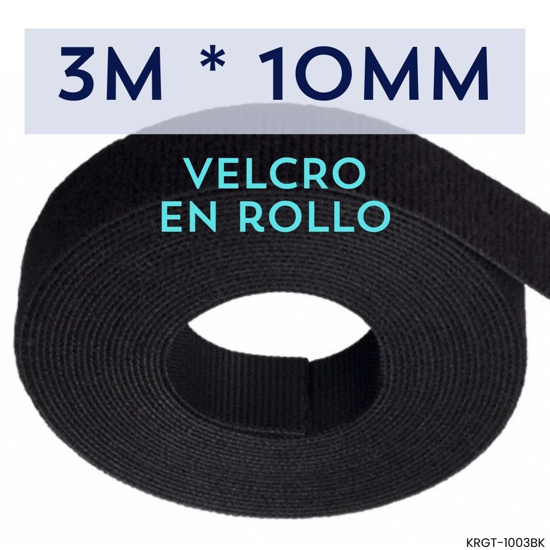 Velcro para cables reutilizable KUWES KRGT-1003BK negro 3M Panamá 
