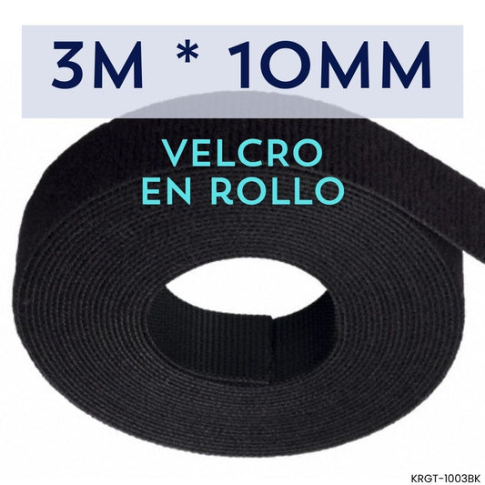 Velcro para cables reutilizable KUWES KRGT-1003BK negro 3M Panamá 