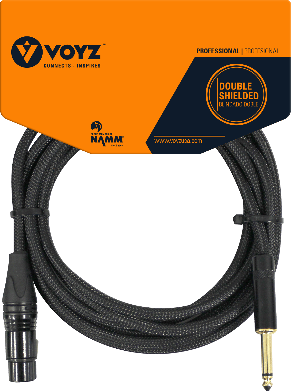 Cable de audio blindado, 1/4 macho a XLR hembra, 10 pies de largo  – Miyako VZ-N17-10FT