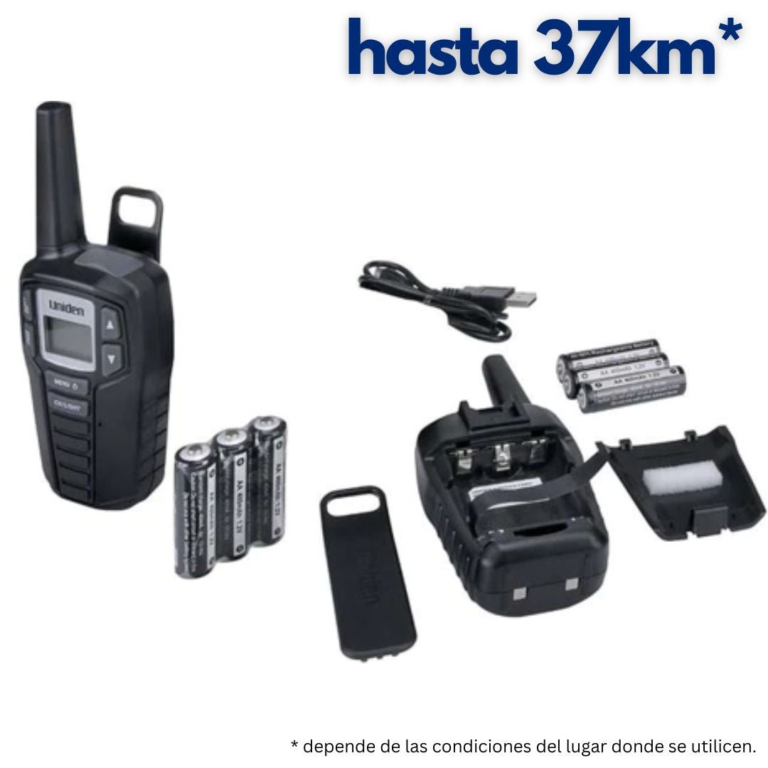 Walkie Talkie recargable Uniden SX237-2C (Hasta 37 km) - LA CASA DEL TELEFONO