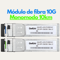 Dos módulos de fibra óptica monomodo 10G LR SFP+ 10Km