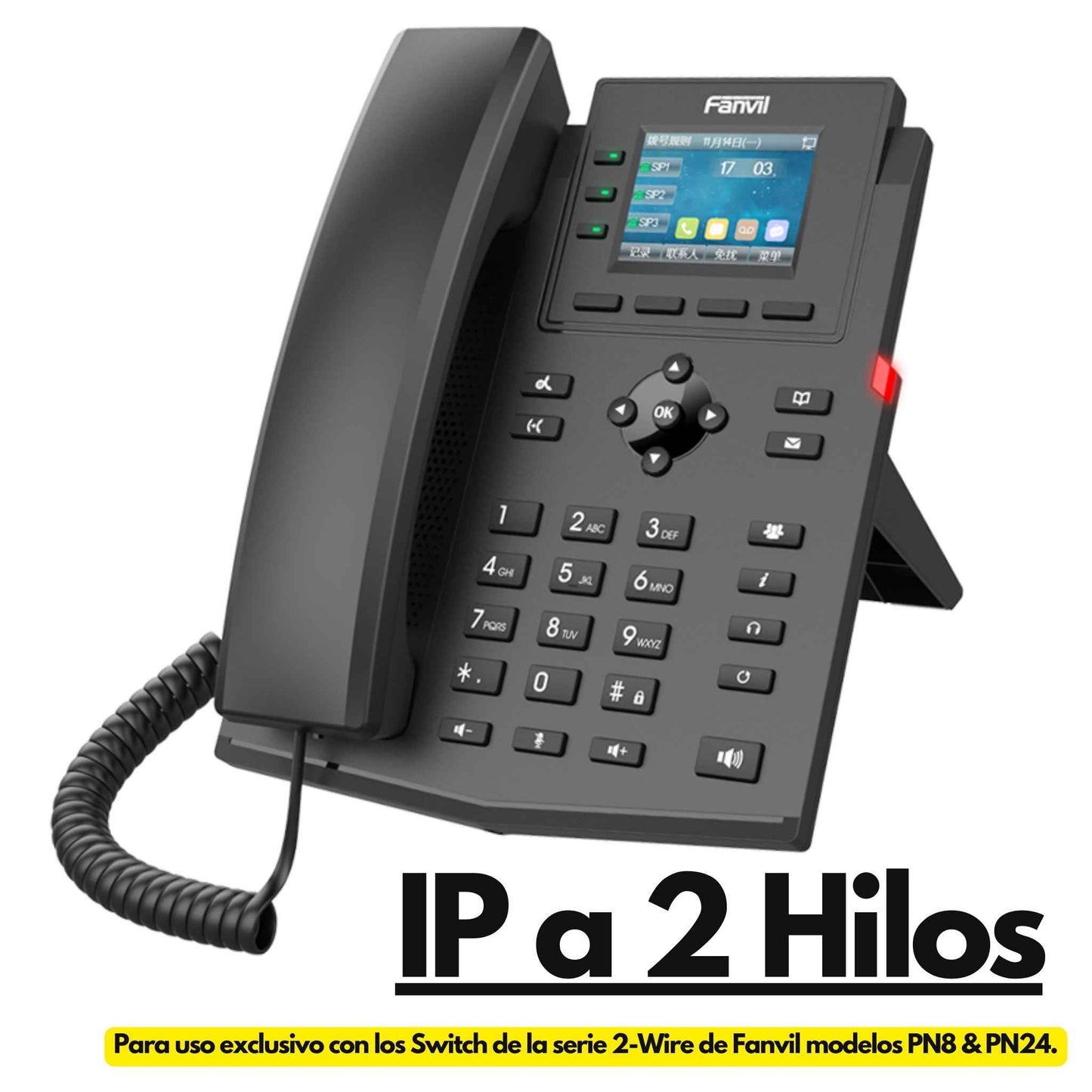 Teléfono IP a 2 hilos Fanvil X303-2wire