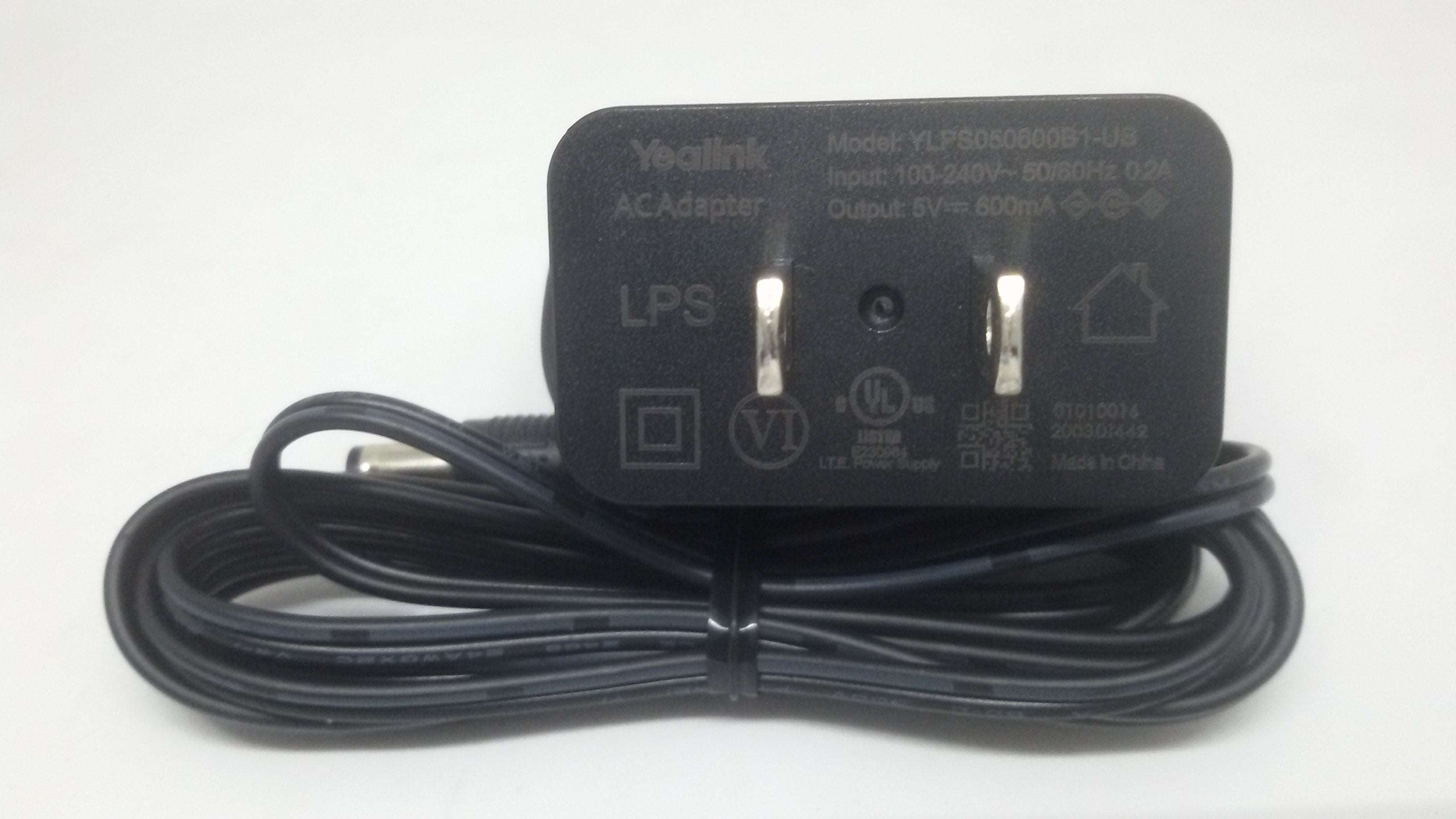 Adaptador de corriente Yealink YLPS050600B1-US de 5Vdc 600mA