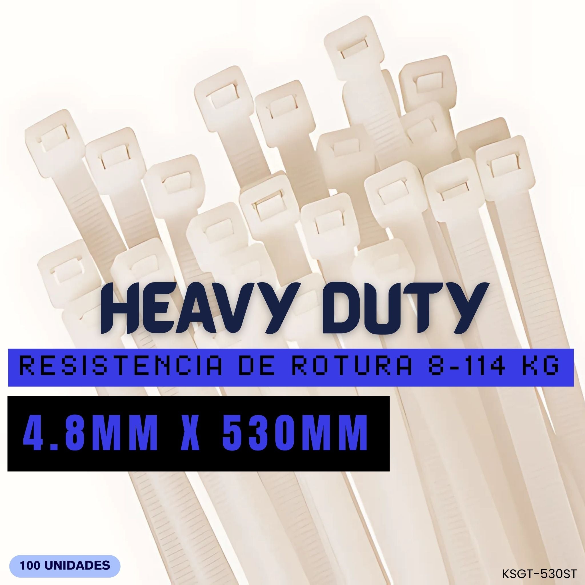 Zuncho Nylon 66 Heavy Duty KUWES KSTG-530ST 21 pulgadas 251 lbs uso interior 
