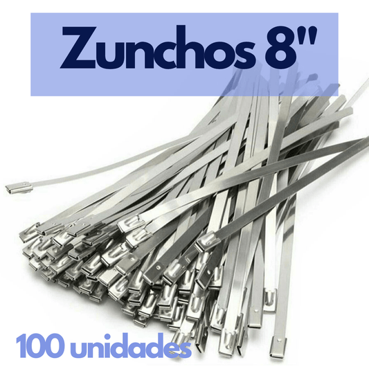 Zunchos metálicos de 8” en paquete de 100 Kuwes KSBL-201S - LA CASA DEL TELEFONO