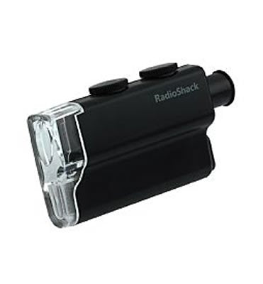Lupa microscopio portátil con luz y aumento de 60x-100x – 630-1199 Radio Shack