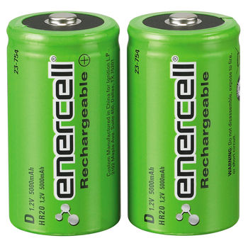 Batería D Ni-MH 1.2V 5000mAh Paquete de 2 unidades