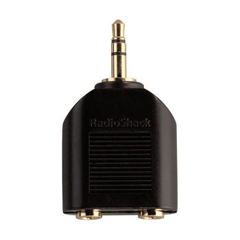 Adaptador en Y enchapado en oro; conectores estéreo 3.5mm