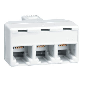 Adaptador de conector 1 a 3 (blanco)