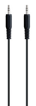 Cable de audio estéreo de 12" de largo, conector 3.5mm en ambos extremos