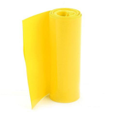 Pie de tubo de PVC termoencogible, ancho plano de 200mm.  Color amarillo – HS-200Y