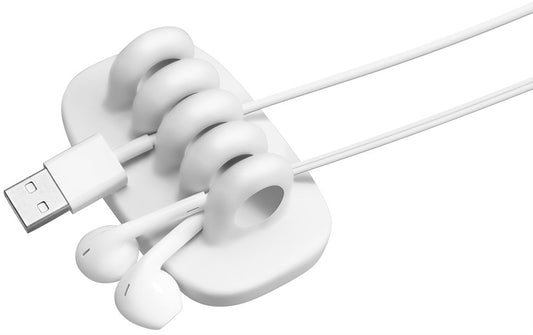 Organizador de cables Quirky Cordies Blanco