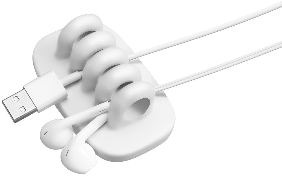 Organizador de cables Quirky Cordies Blanco