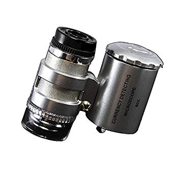 Microscopio con zoom de 60x, luz led UV y blanca – 9882