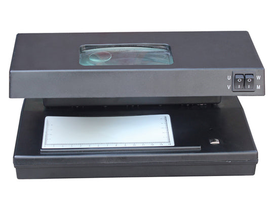 Máquina para verificar dinero, luz ultravioleta, marca de agua, sensor magnético, lupa, sensor de apagado automático – HX-106