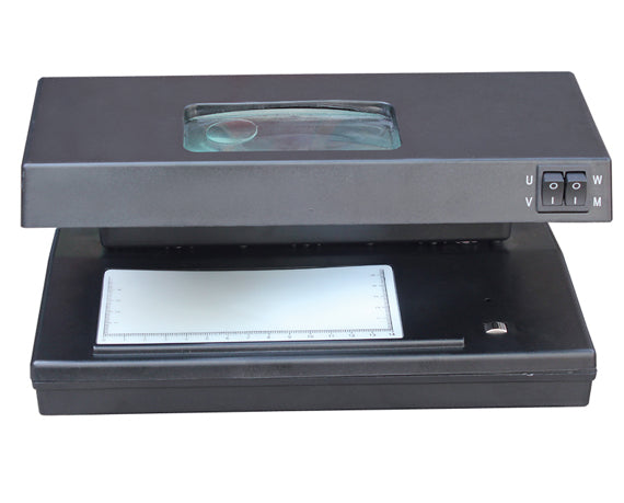 Máquina para verificar dinero, luz ultravioleta, marca de agua, sensor magnético, lupa, sensor de apagado automático – HX-106