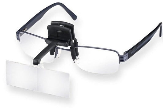 Lupa con pinza 4 lentes intercambiables para montaje en aros – MG10070