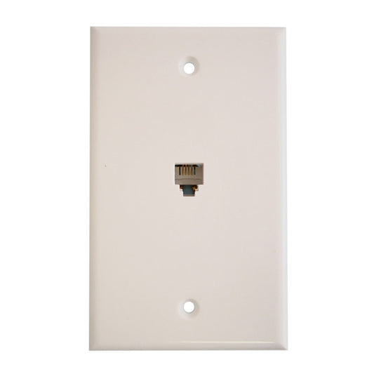 Tapa para teléfono de 1 salida, 4C, RJ-11, color blanco – NTP-2402 Quest