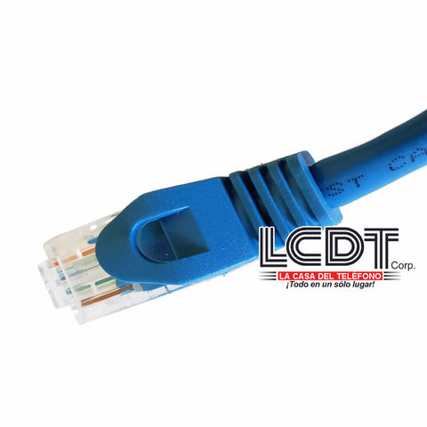 Cable ethernet UTP CAT6 Azul de 25 pies – NPC-6225 Quest
