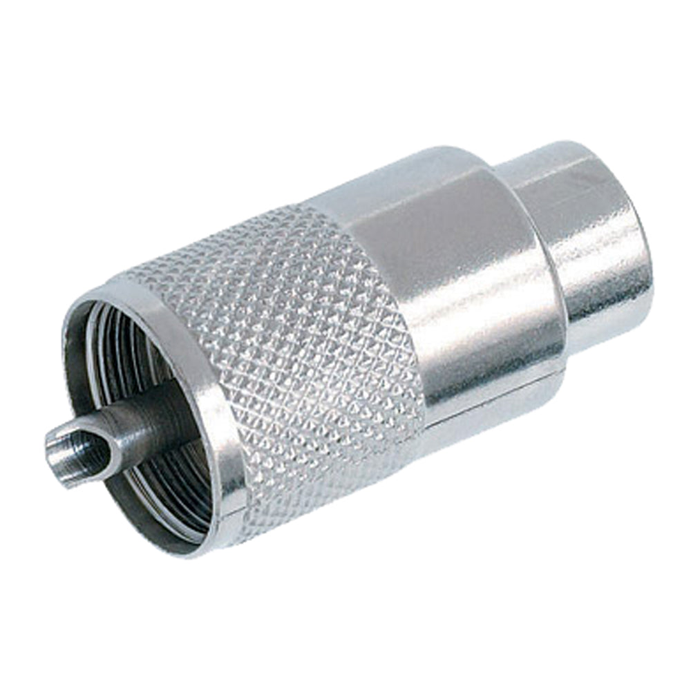 Conector PL-259, UHF (macho), soldar, RG-8/11/213 – CUF-6122 Quest