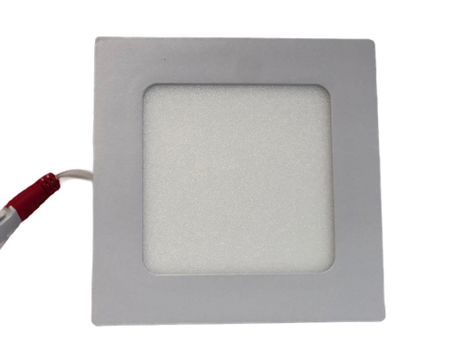 Panel LED cuadrado de 6 watts, luz neutra, empotrable, acabado en color blanco, 100-277V – TekLed 165-036243