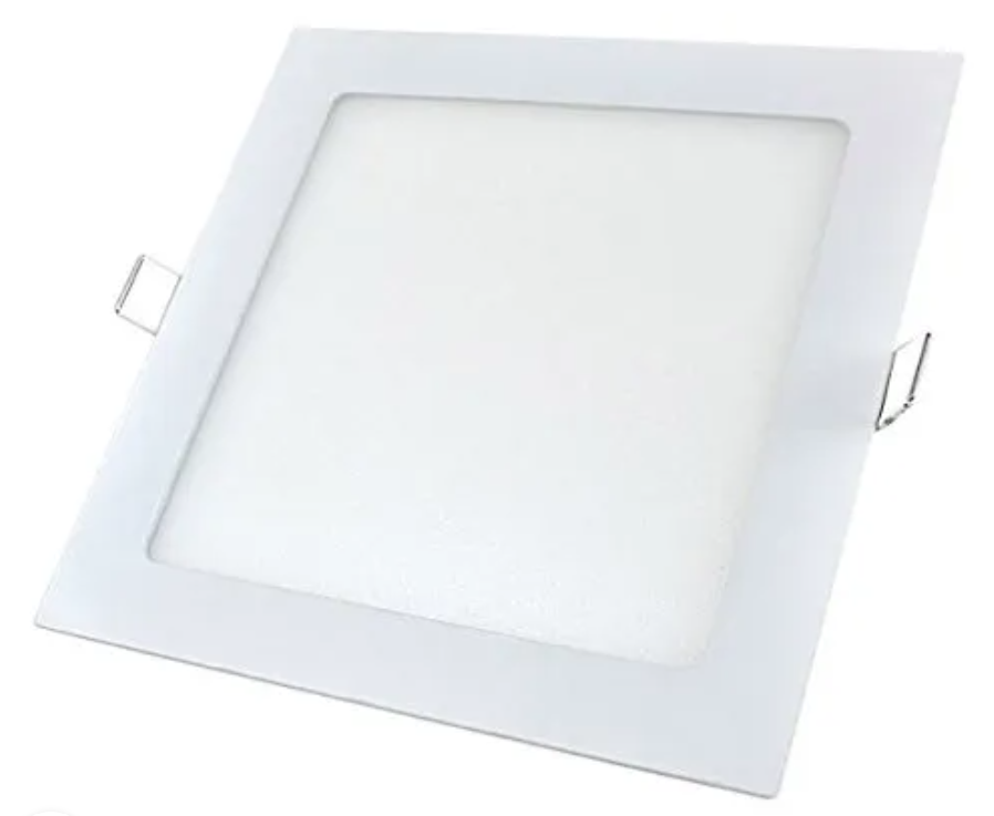 Panel de LED cuadrado de 18 watts, luz amarilla, empotrable, acabado en color blanco, 85-265V – TekLed 165-15630