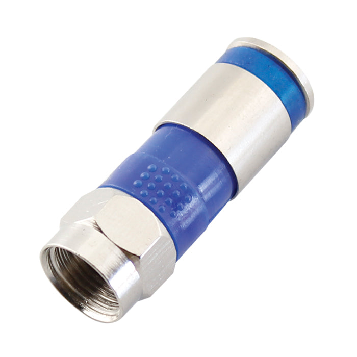 Conector F macho de compresión para cable RG-6 - Miyako F-75HQ