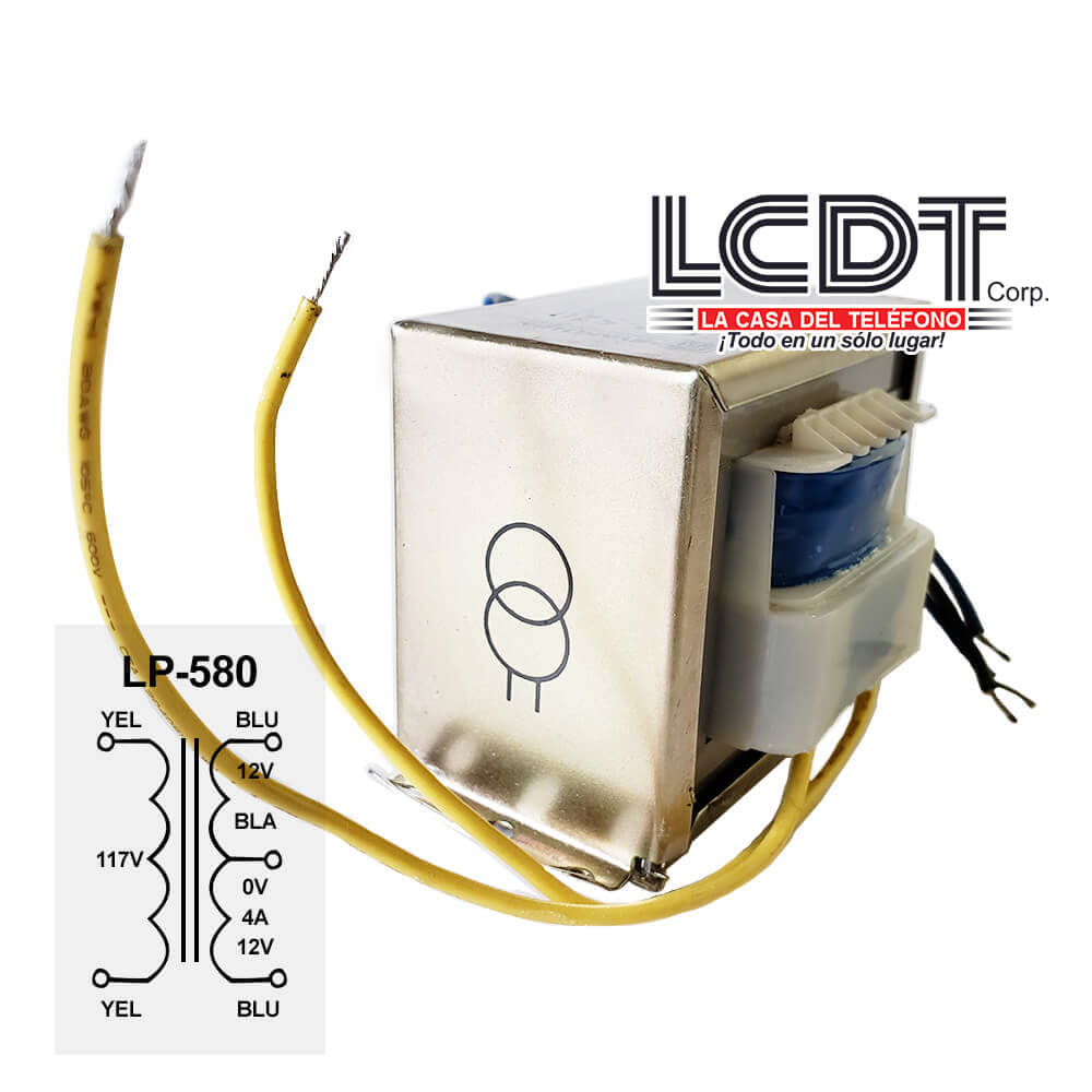 Transformador AC 12V-0-12V de 4A - LP-580