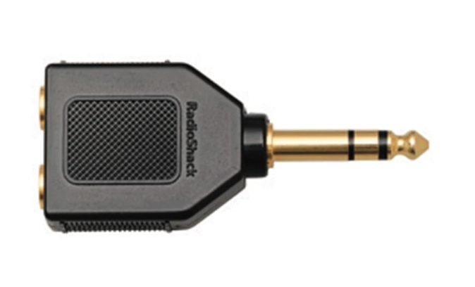 Conector 1/4” estéreo macho a 2 entradas estéreo 1/4” hembra – 274-0894 Radio Shack