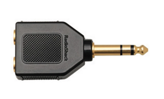 Conector 1/4” estéreo macho a 2 entradas estéreo 1/4” hembra – 274-0894 Radio Shack