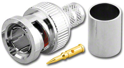 Conector BNC macho de 75 ohms para Belden 8281, 3pcs para crimpar – 28 91047