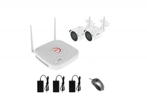 Kit de Seguridad: NVR inalámbrico 2CH + 2 Cámaras WiFi 2MP – KT-NVR3608PGE2W*1 Longse
