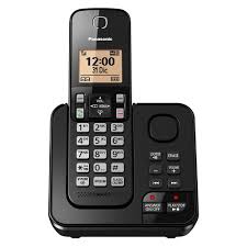 Teléfono Inalámbrico DECT con Contestador, identificador de llamadas, teclado iluminado, altavoz, respaldo de energía* – KX-TGC360LAB Panasonic