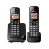 Combo de teléfonos inalámbricos DECT, 2 auriculares, identificador de llamadas, teclado iluminado, altavoz, operación con alimentación de respaldo* - KX-TGC352LAB – Panasonic