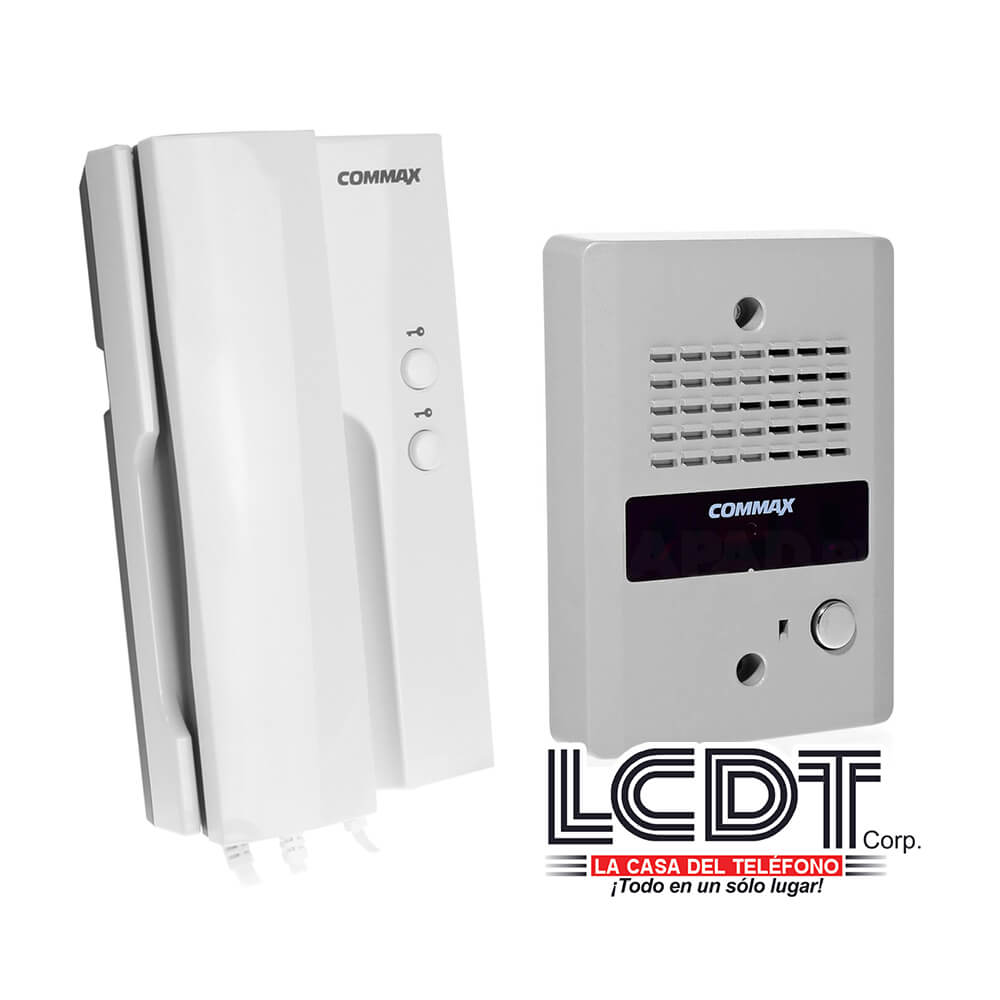 Kit de Audio portero Commax: Teléfono DP-2HPR y estación de puerta DR-2GN