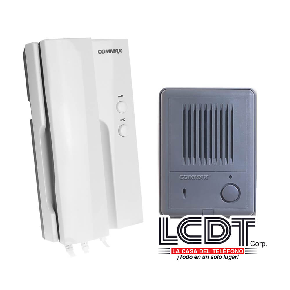 Kit de Audio portero Commax: Teléfono DP-2HPR y estación de puerta DR-2K